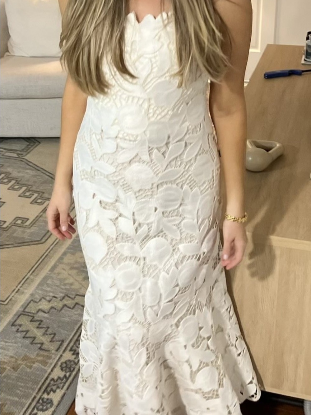 Jonathan Simkhai White Lace Maxi Dress